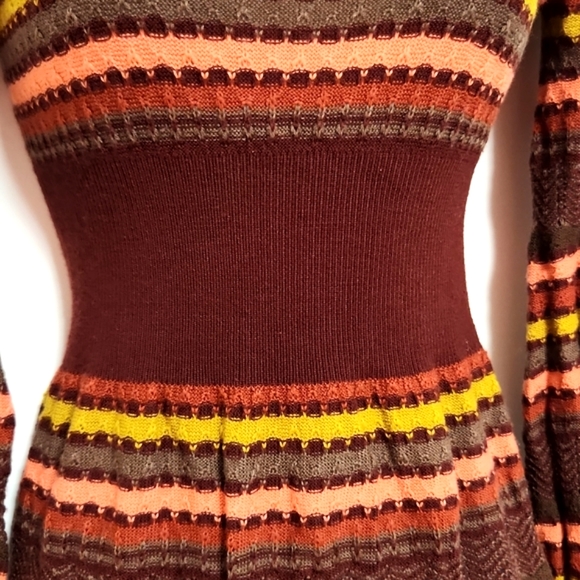 Free People Burgundy Stripe Knit Dress - Picture 5 of 10